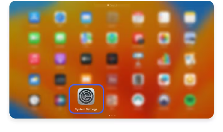 Figure 9: macOS - Open System Settings.